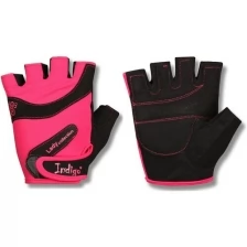 Перчатки для фитнеса женские INDIGO эластан,и/замша SB-16-1729 Розово-черный XS