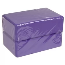 Блок для йоги ZDK 23x15x8см, комплект из 2шт, фиолетовый