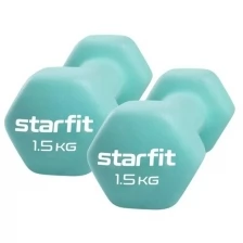 Гантель неопреновая STARFIT Core DB-201 1,5 кг, мятный, пара